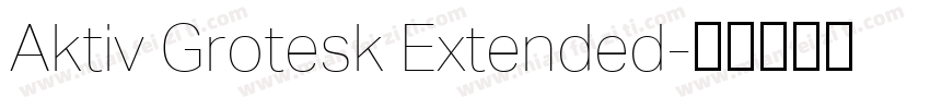 Aktiv Grotesk Extended字体转换